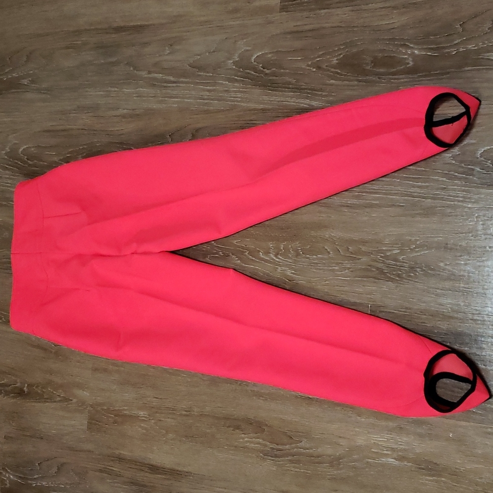 (10R) Sport Obermeyer Wool Neon Stirrup Pants Outdoors Ski Athletic Vintage Neon - Picture 11 of 11